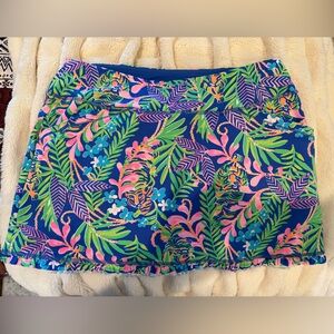 Lily Pulitzer Luxletic Skort with Pockets and a little ruffle on the bottom.